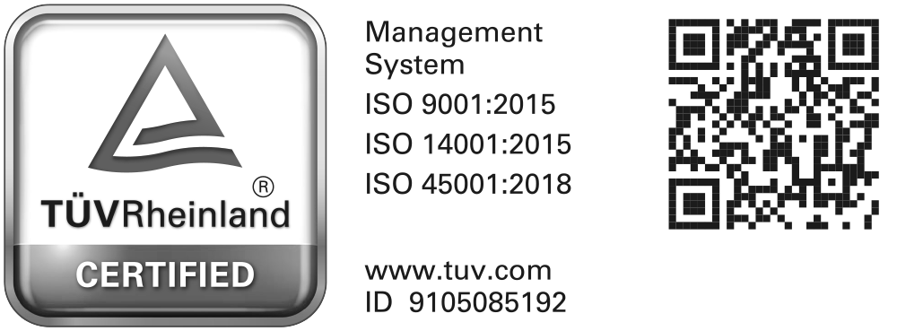 Certification (ISO 45001:2018, UNI EN ISO 9001:2015, ISO 14001:2015)