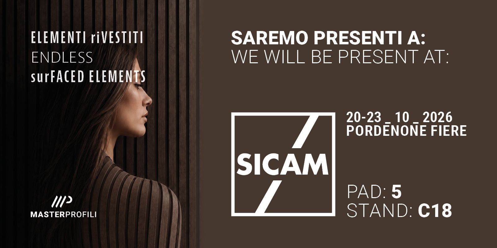 Master Profili a SICAM 2026: Elementi riVESTITI